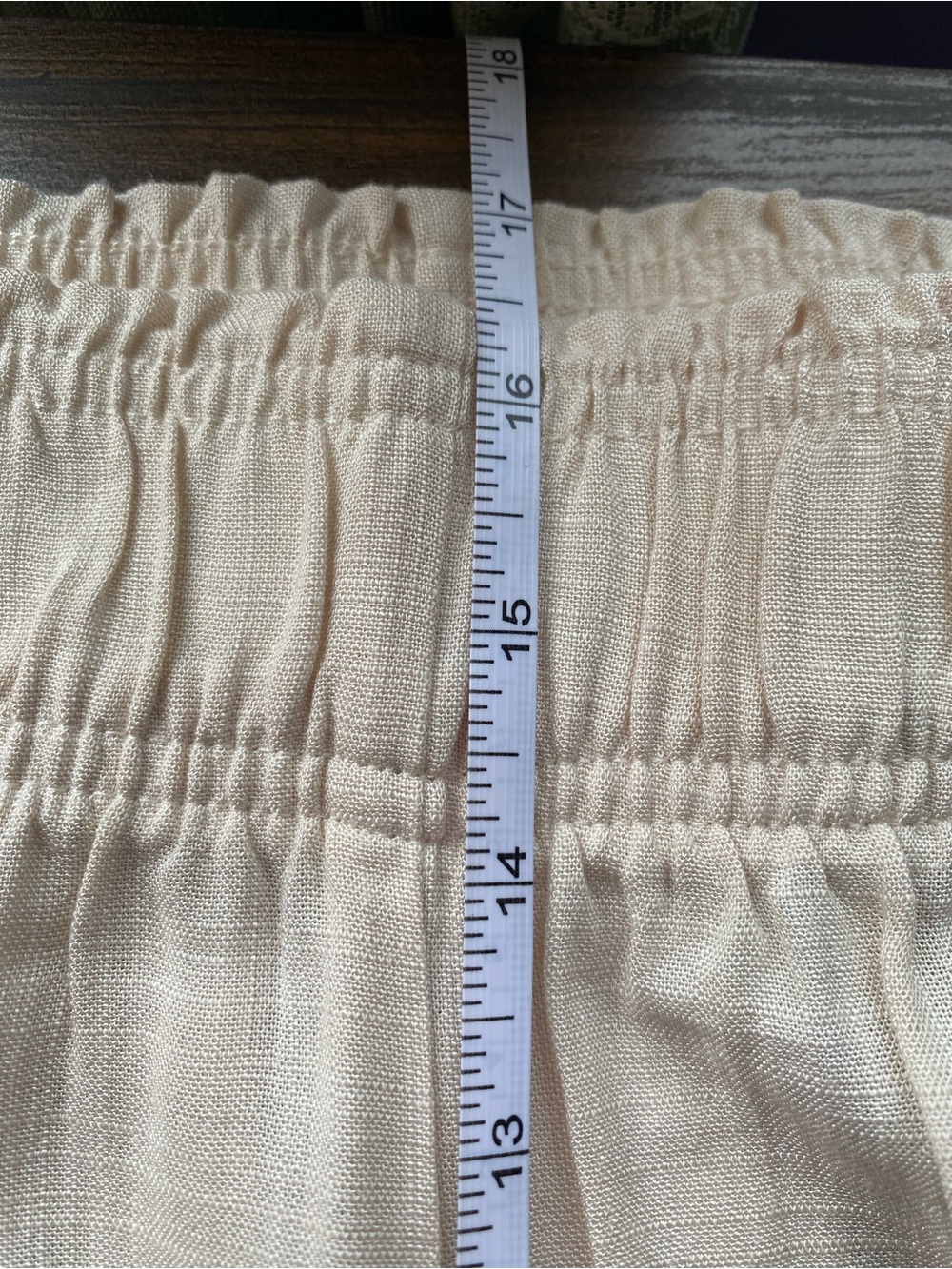 H&M Neutral Beige Wide-Leg Linen-Blend Pants - Picture 7 of 8